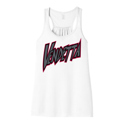 White Ladies Flowy Racerback Tank  Thumbnail