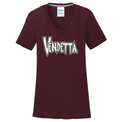 White Logo - Ladies V-Neck (4 colors) Thumbnail